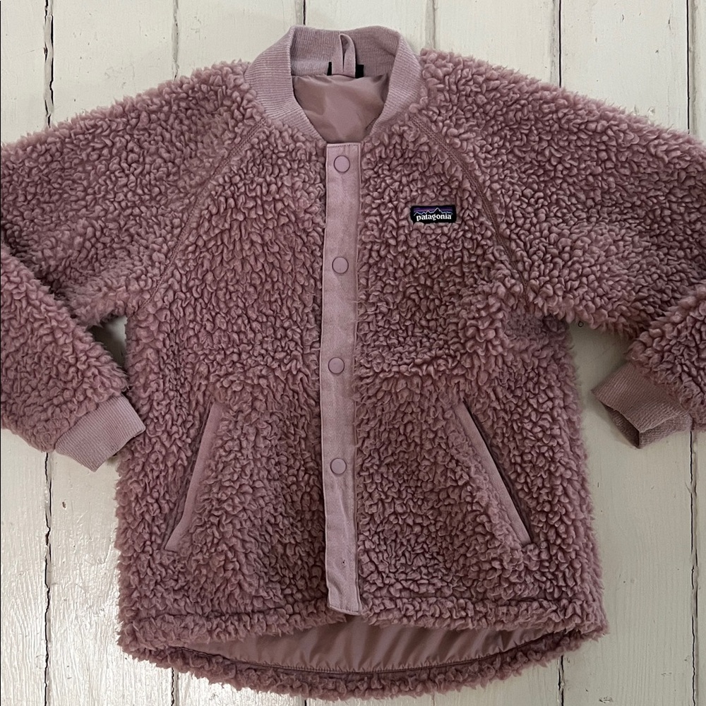 Patagonia Dusty Rose Fuzzy Bomber Sherpa Jacket